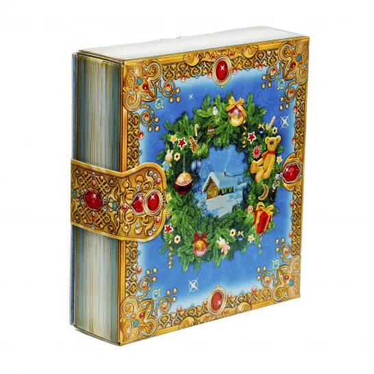 Сладкий новогодний подарок Книга с игрой 800 грамм элит